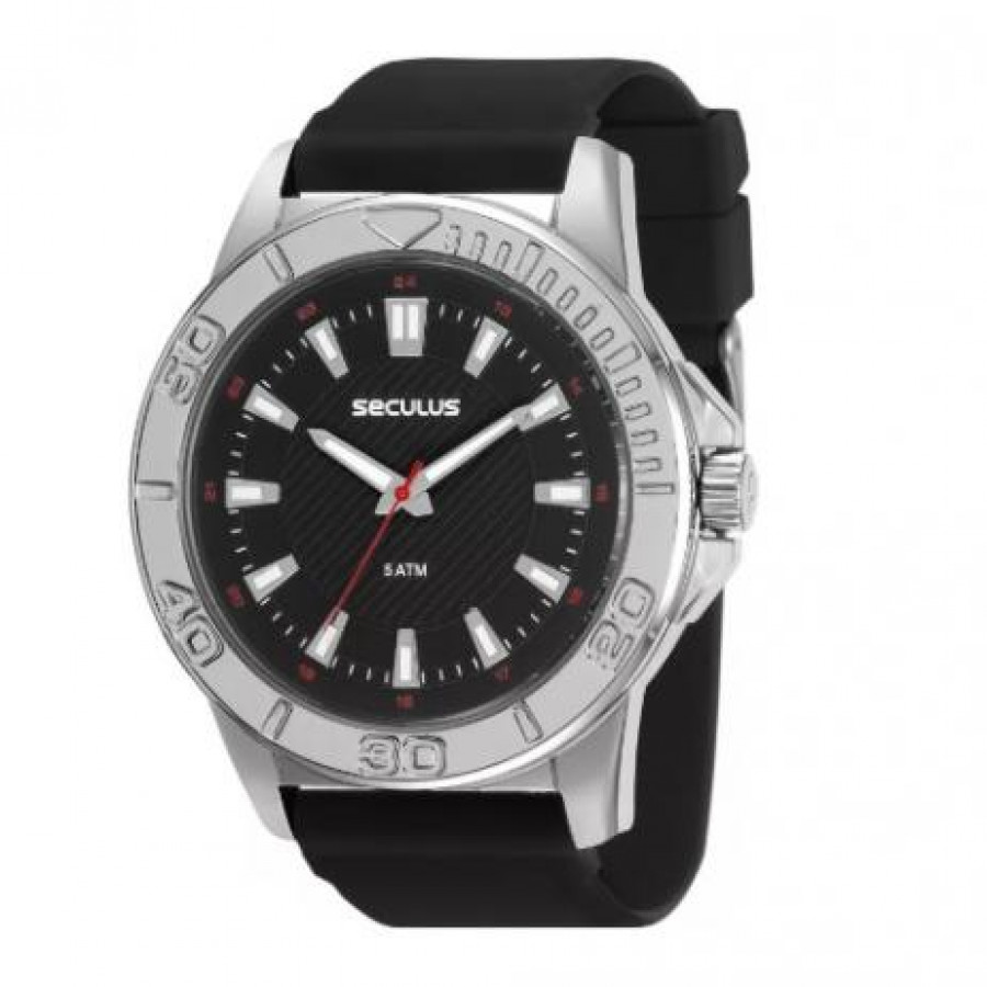 Relogio seculus masculino pulseira de borracha Sale