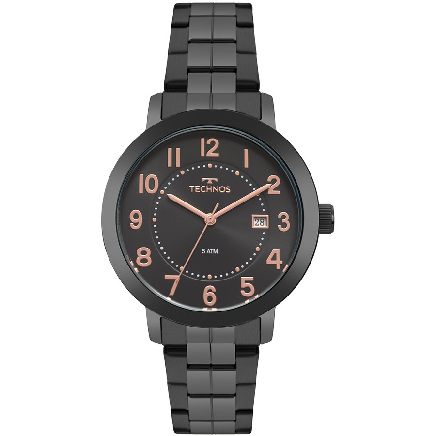 Relógio Technos Feminino Elegance Dress Preto 2115MRV/4P Relógio Technos Feminino Elegance Dress Preto 2115MRV/4P