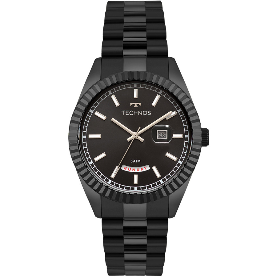 Relógio Technos Masculino Preto Classic Riviera 2350AC/4P