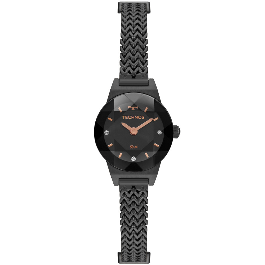 Relogio technos feminino preto clearance