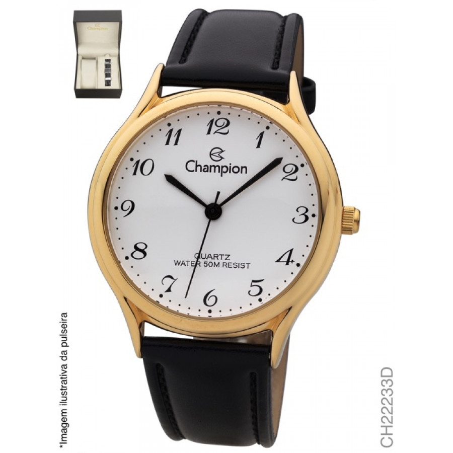 Relogio champion feminino com pulseira de couro clearance