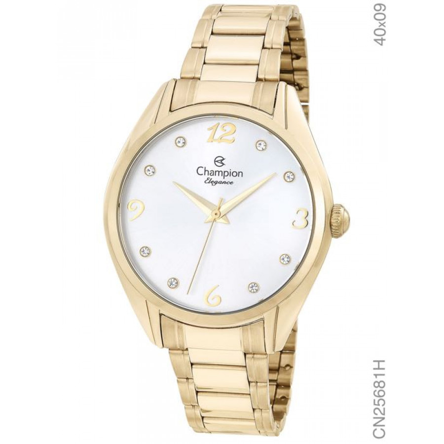 Relógio Champion Feminino Elegance Dourado CN25681H