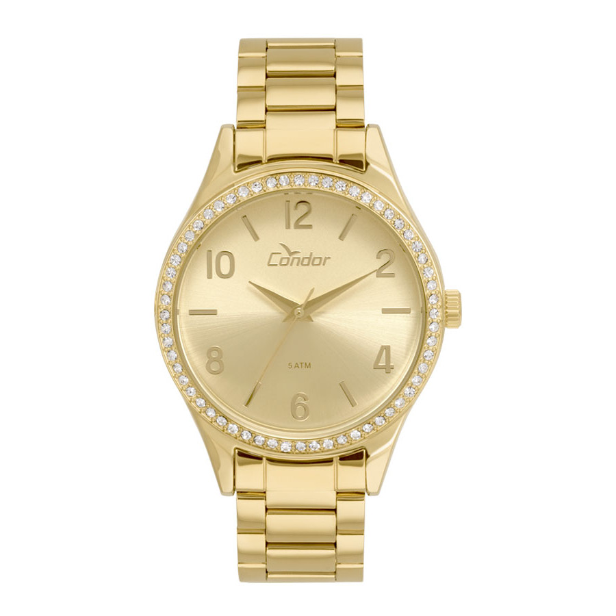 Relógio condor dourado feminino clearance