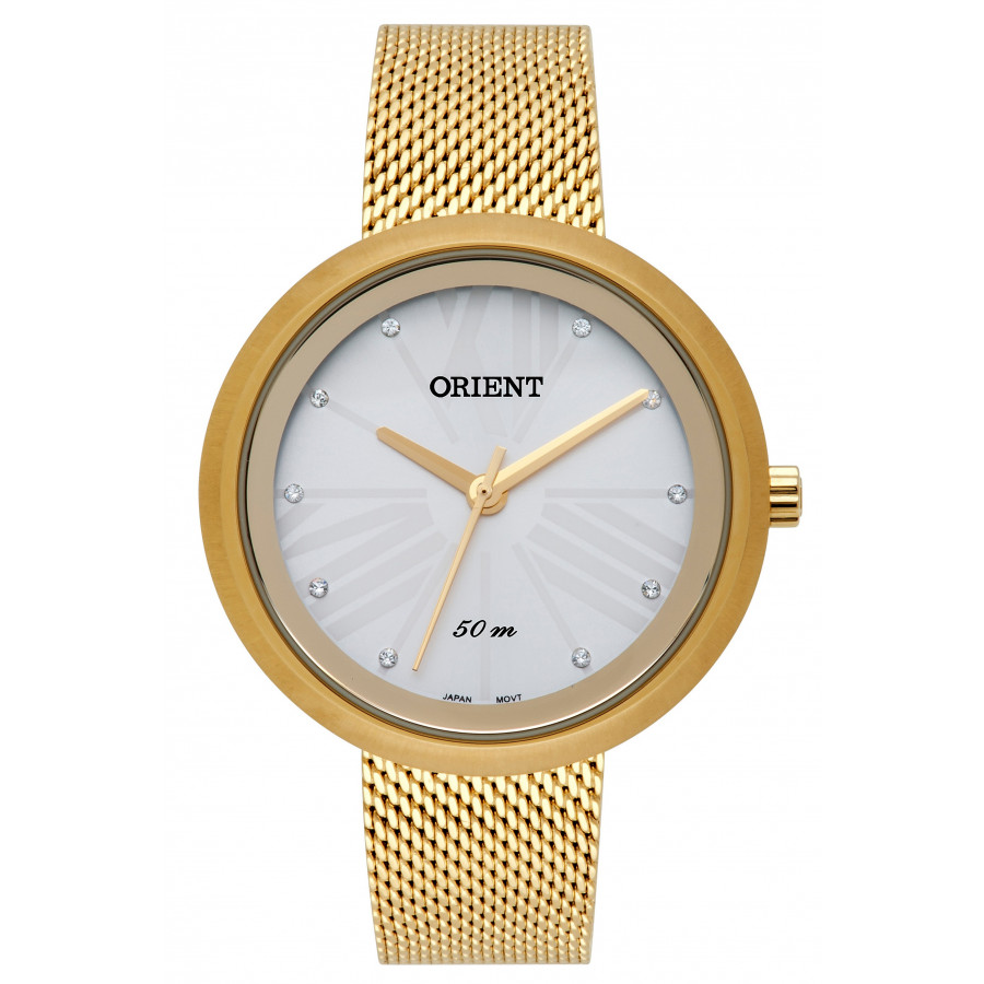 Relogio orient feminino dourado clearance