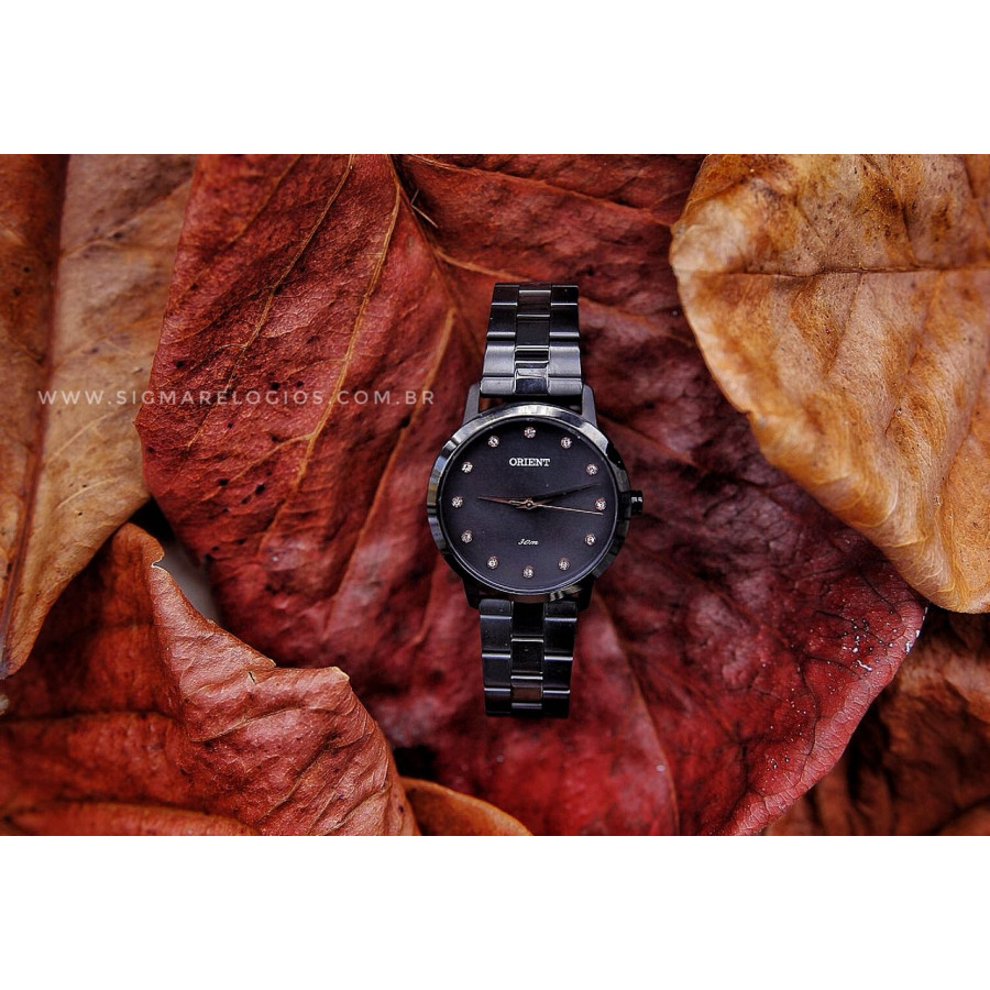 Relogio orient feminino preto clearance