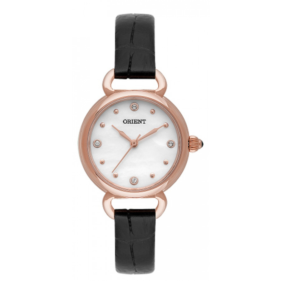 Relógio orient feminino pulseira de couro Clearance