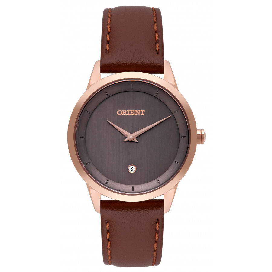 Relógio orient feminino pulseira de couro Clearance