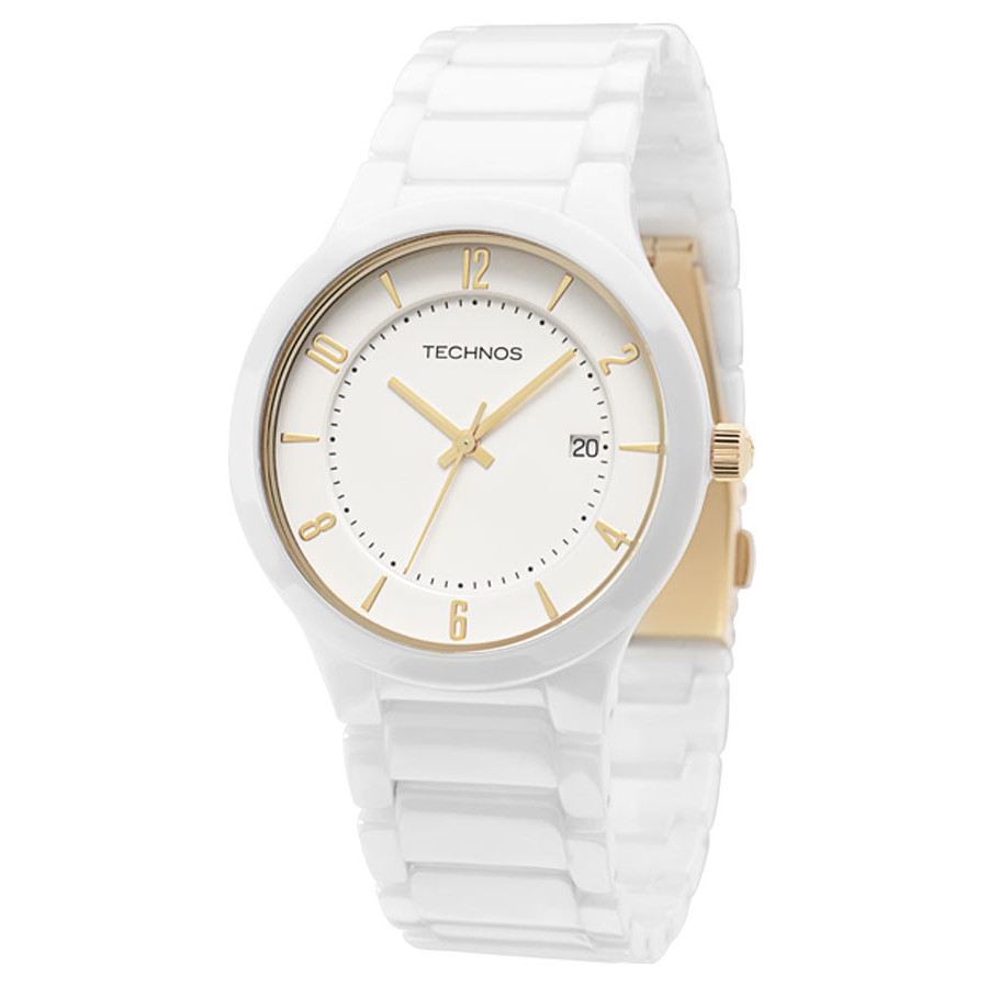 Relogio feminino ceramica branco clearance