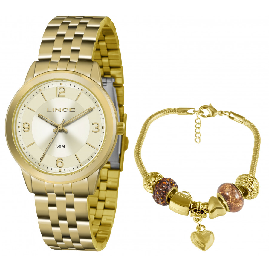 Relogio lince com pulseira Clearance