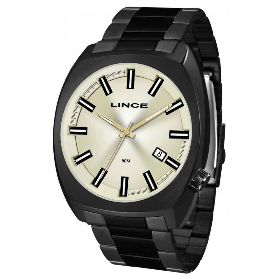 Relogio lince masculino preto clearance