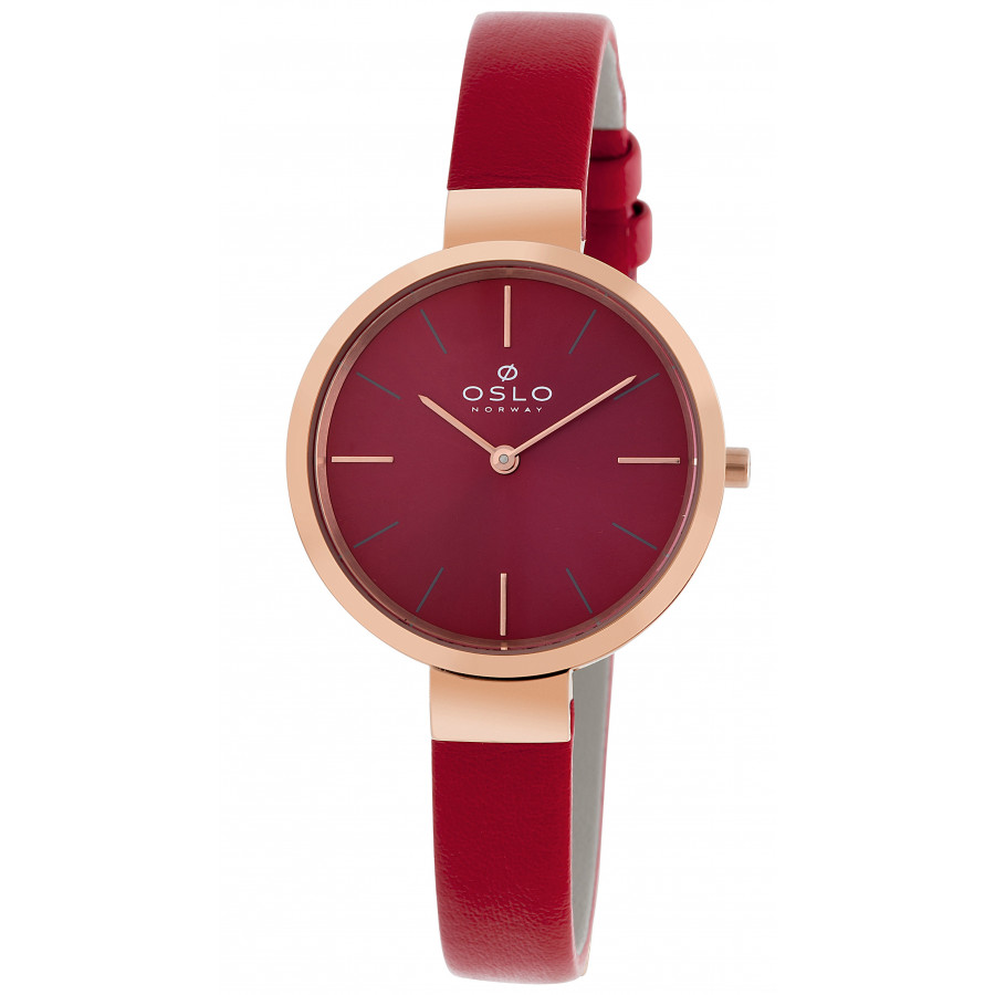 Relógio Oslo Pulseira de Couro Vermelha OFRSCS9T0005V1VX Relógio Oslo Pulseira de Couro Vermelha OFRSCS9T0005V1VX