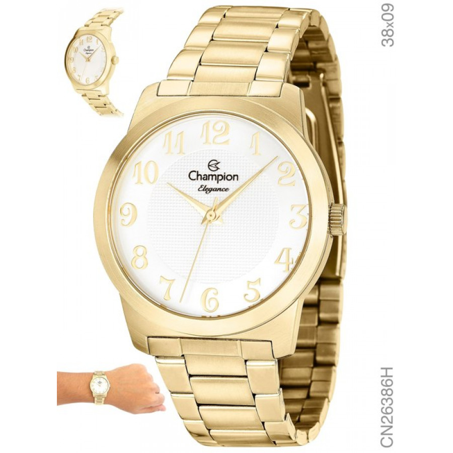 Relógio champion feminino dourado clearance
