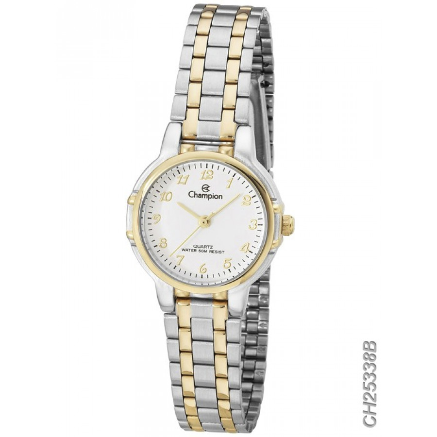 Relógio prata e dourado feminino champion Clearance