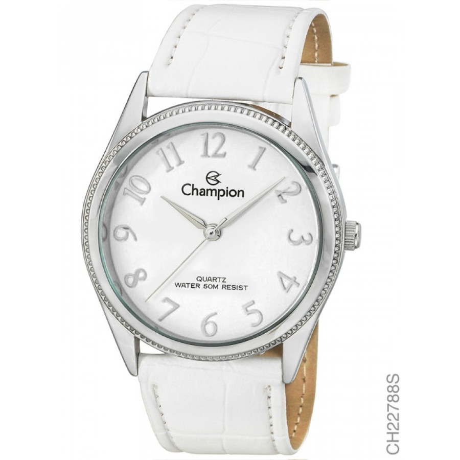 Relógio champion com pulseira de couro clearance
