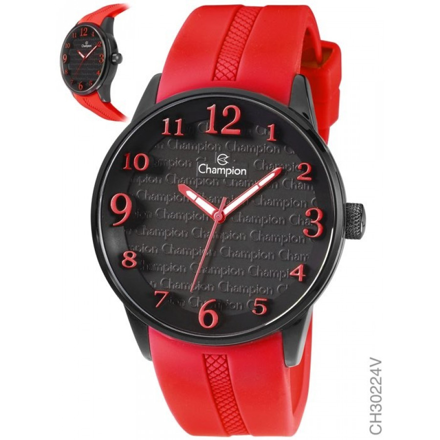 Relógio Champion com Pulseira de Silicone Vermelha CH30224V