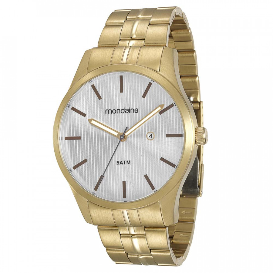 Relógio mondaine dourado clearance