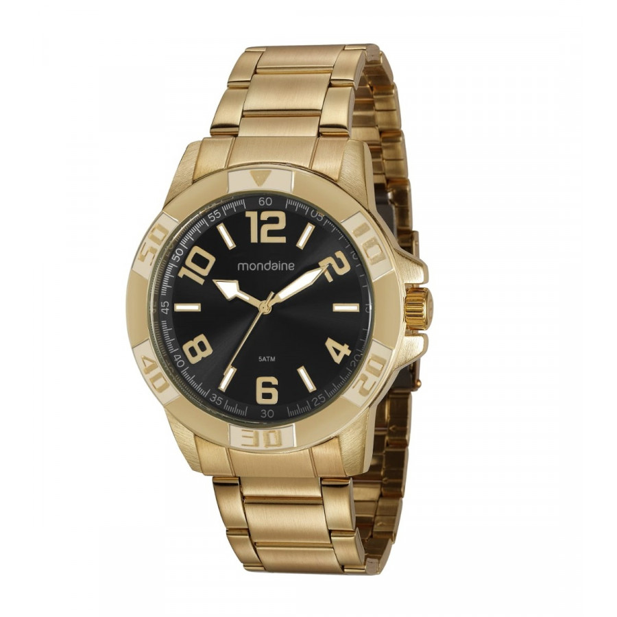 Relogio mondaine masculino dourado original preço