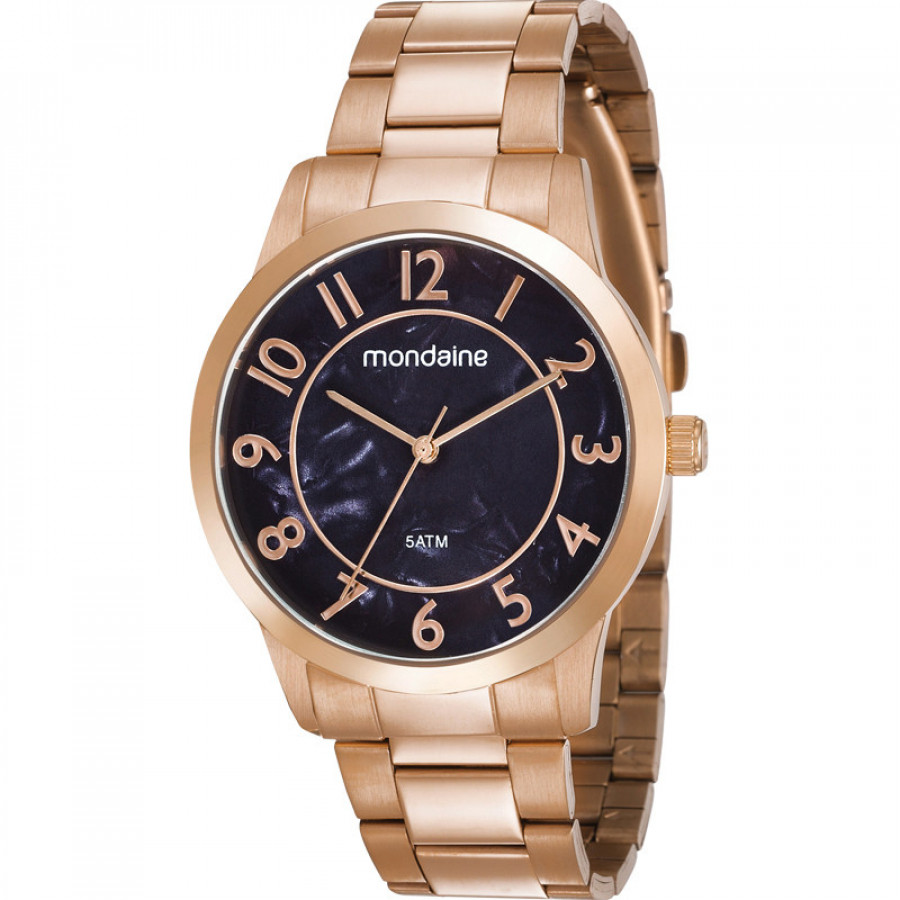 relogio mondaine feminino fundo rosa
