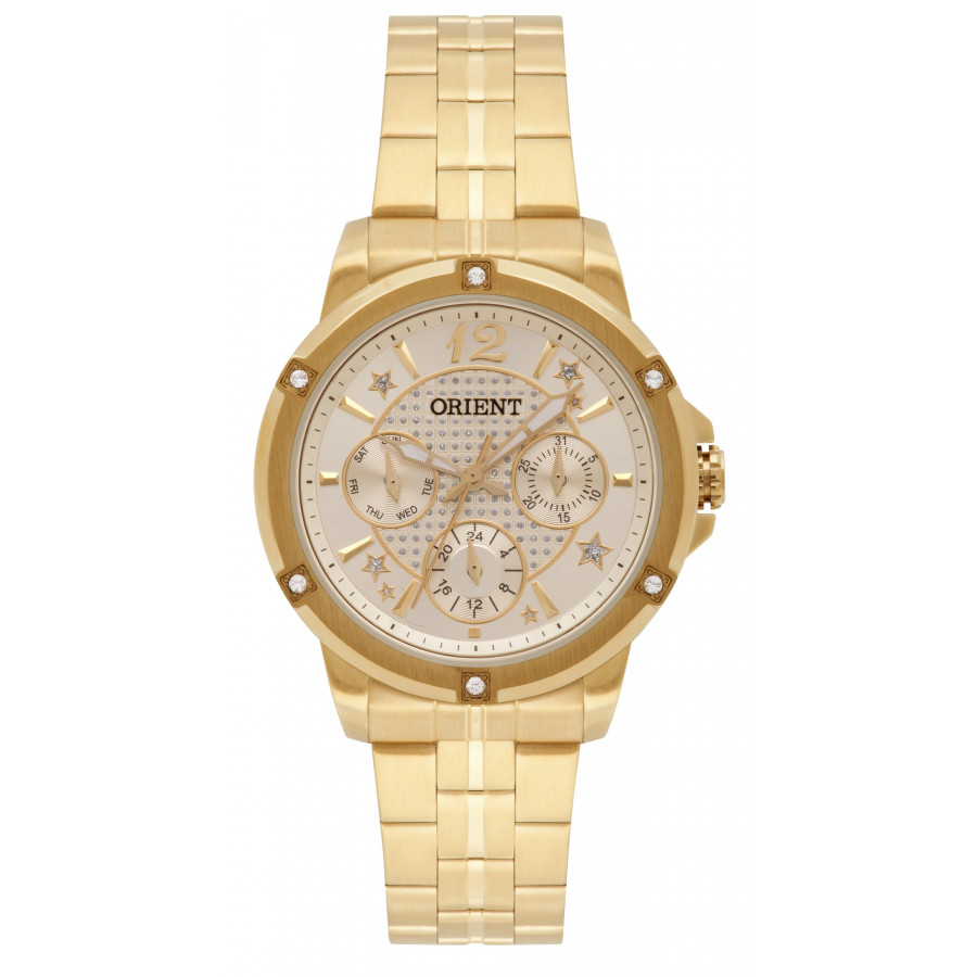 Relógio orient feminino dourado clearance