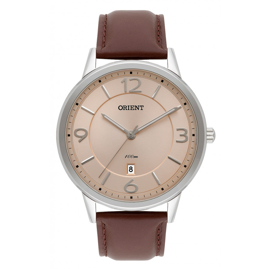 Relógio orient masculino pulseira de couro