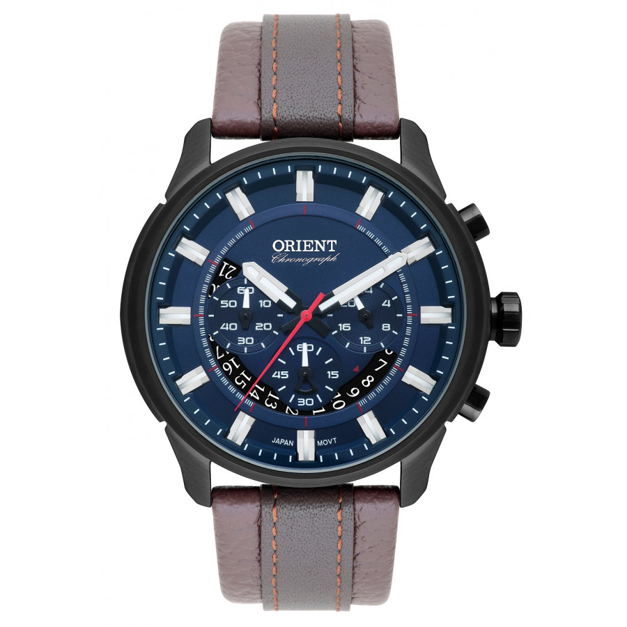 Relogio orient chronograph pulseira de couro Clearance
