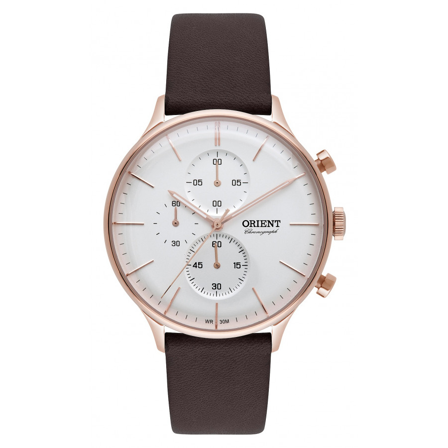 Relógio Orient Masculino com Pulseira de Couro MRSCC014S1NX