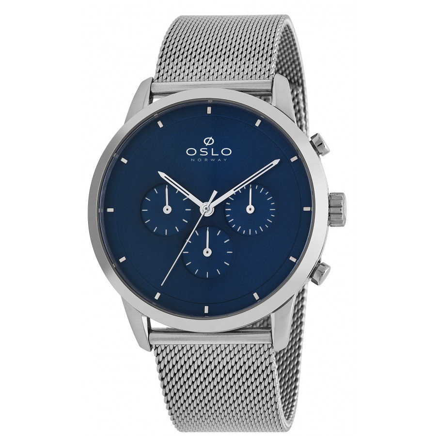 Relógio Oslo Prateado Masculino OMBSSCVD0004D1SX