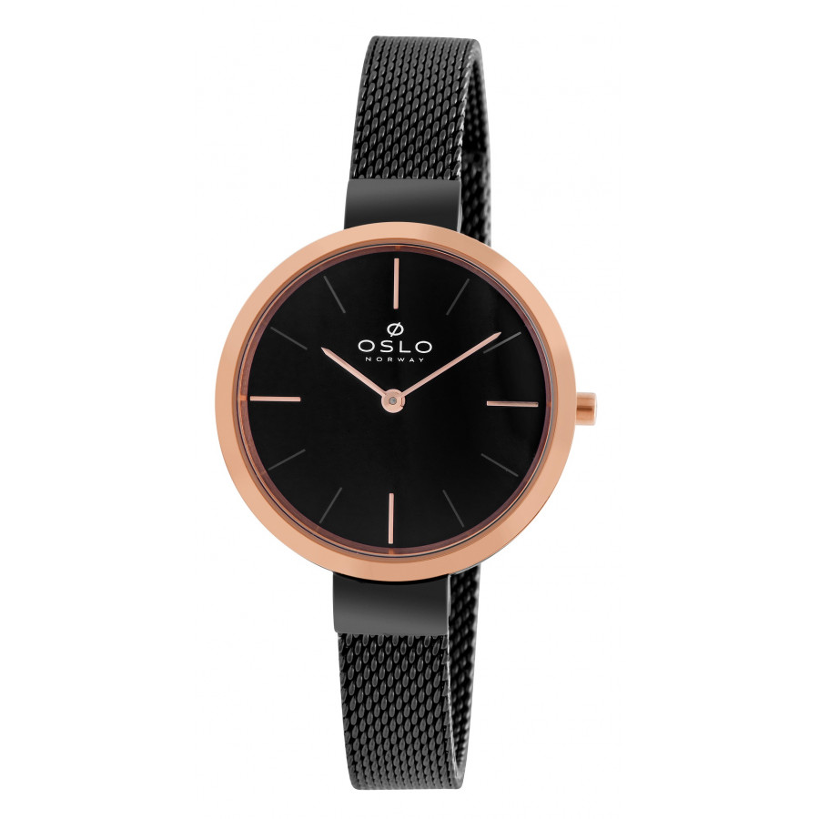 Relogio preto e rose clearance