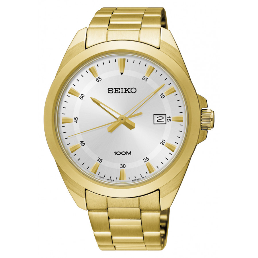 Relogio seiko dourado masculino clearance