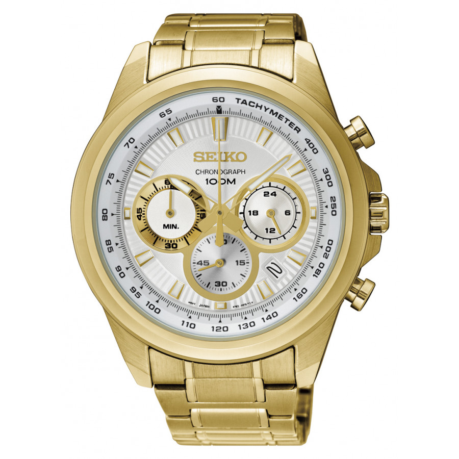 Relogio seiko dourado masculino clearance