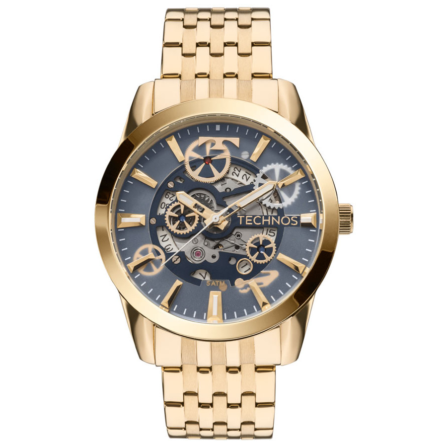 Relógio Technos Masculino Dourado Classic Automático 8205NQ/4A