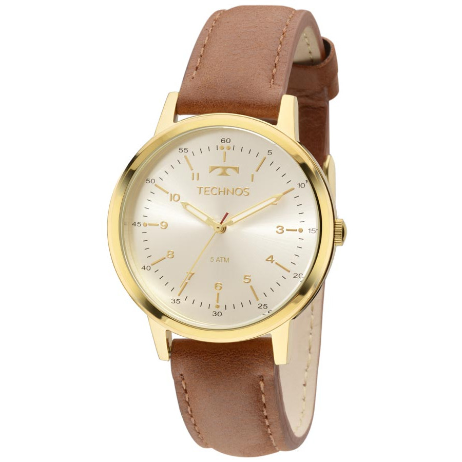 Relogio technos feminino pulseira de couro Sale