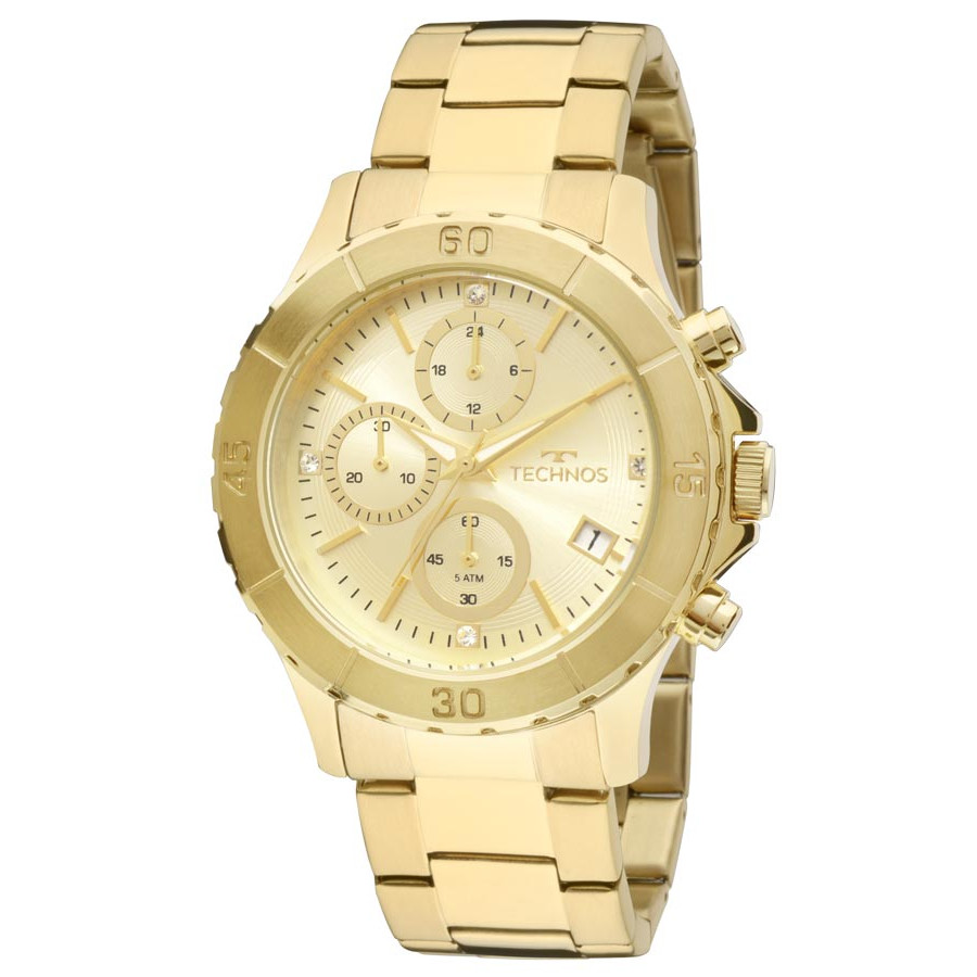 Relógio Technos Dourado Feminino Elegance Dress JS15BM/4D