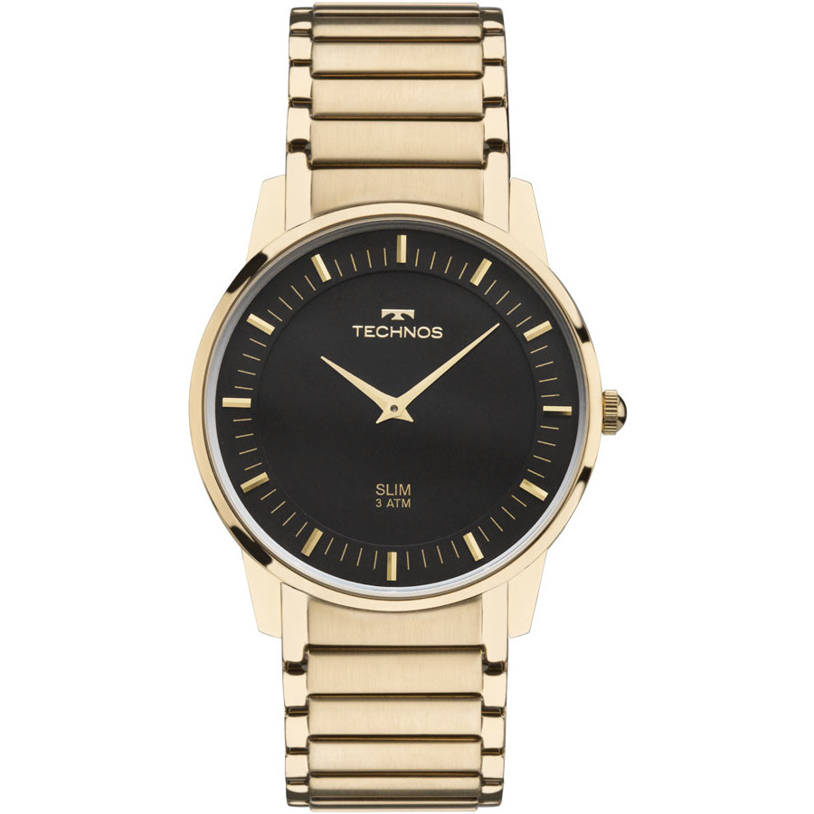 Relógio Technos Dourado Masculino Classic Slim GL20AQ/4P