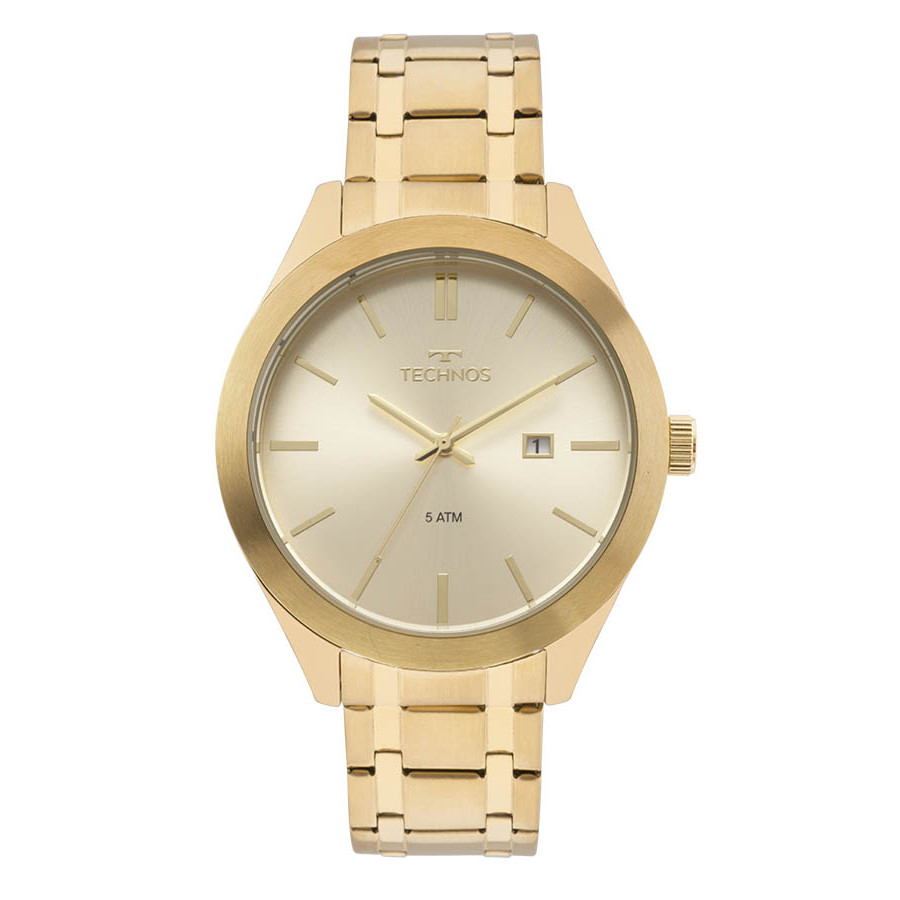 Relógio Technos Dourado Masculino Classic Steel 2115MNP/1D